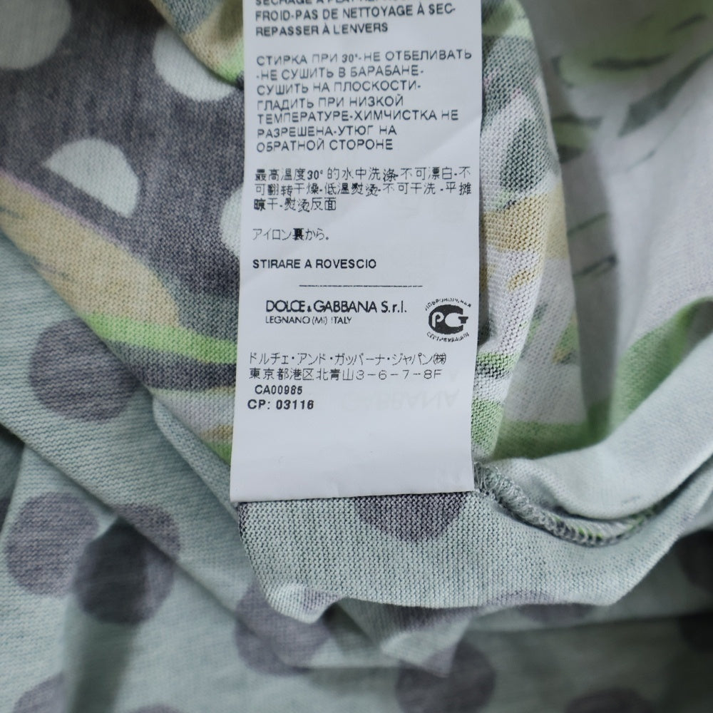 DOLCE & GABBANA(ドルチェアンドガッバーナ) ポルカドット 総柄デザイン クルーネック半袖Tシャツカットソー マルチカラー G8EL2T/G7AXW-A