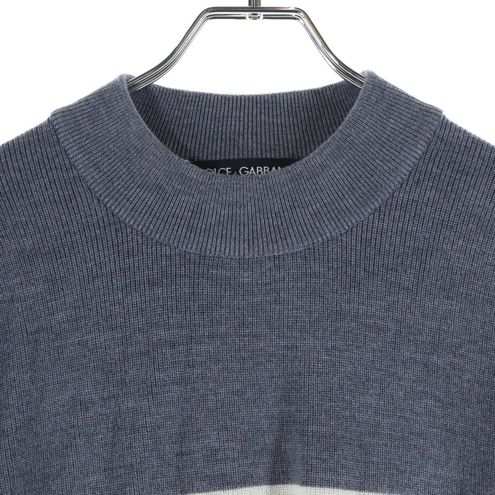 DOLCE & GABBANA(ドルチェアンドガッバーナ) 17SS パネルボーダー ミックス ニットウールセーター マルチカラー GQ018K/F75AQ