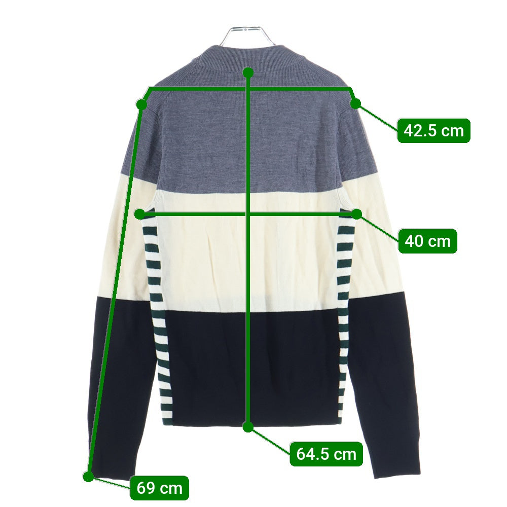 DOLCE & GABBANA(ドルチェアンドガッバーナ) 17SS パネルボーダー ミックス ニットウールセーター マルチカラー GQ018K/F75AQ