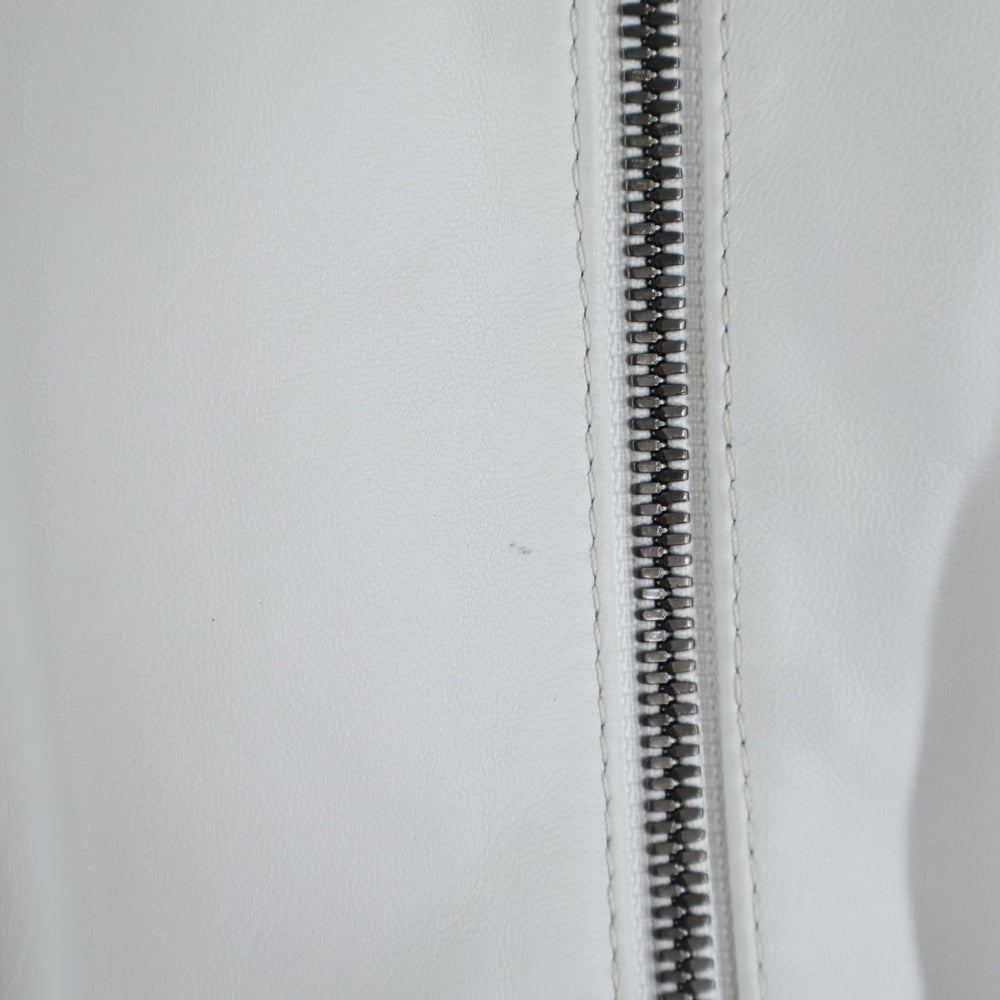 DOLCE & GABBANA(ドルチェアンドガッバーナ) ラムレザー ブルゾンジャケット ホワイト G9FS1L/GE213-B