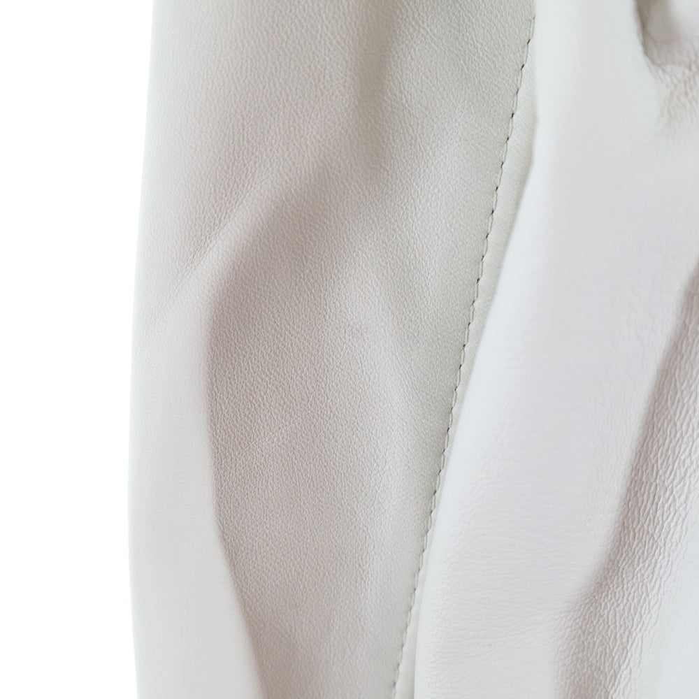 DOLCE & GABBANA(ドルチェアンドガッバーナ) ラムレザー ブルゾンジャケット ホワイト G9FS1L/GE213-B