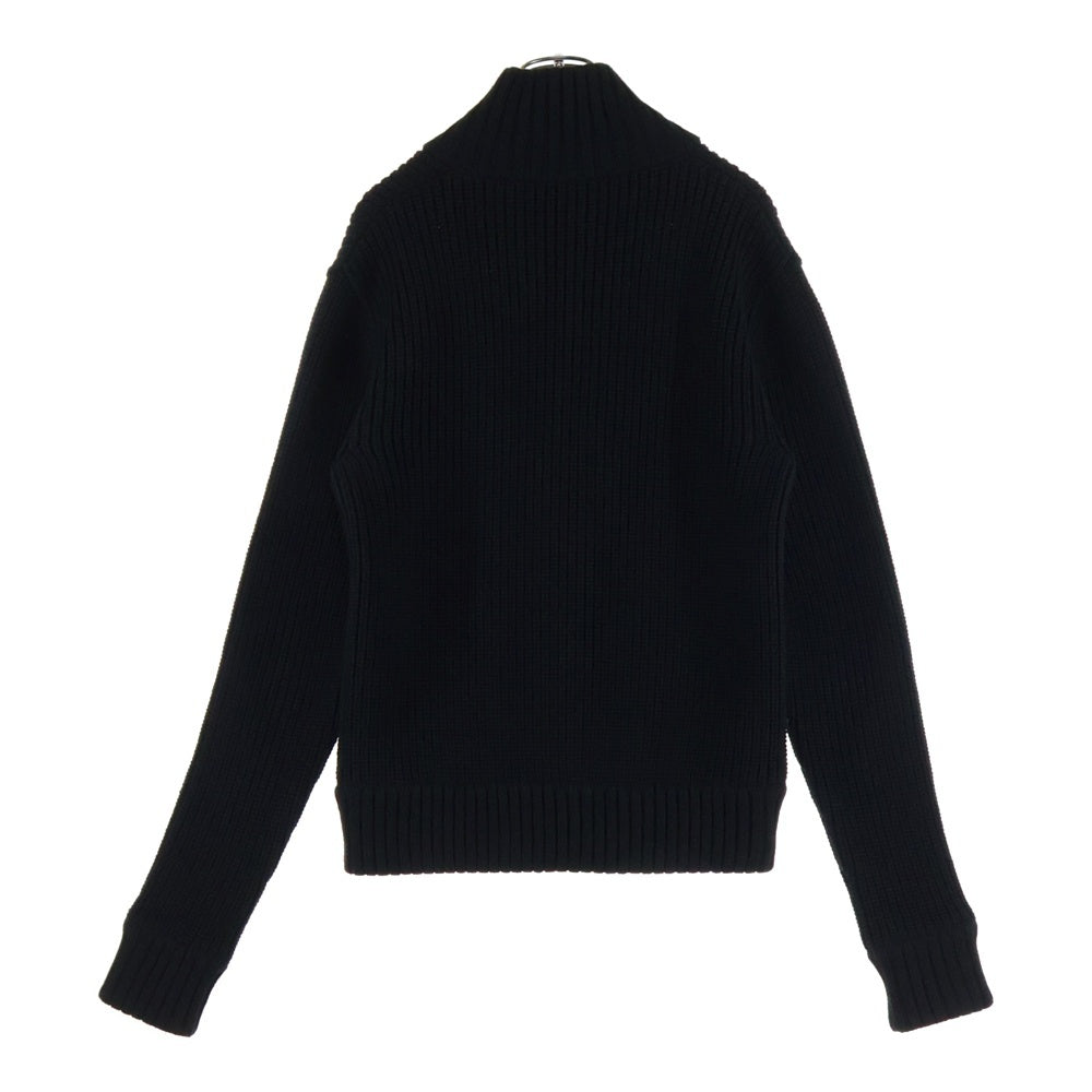 DOLCE & GABBANA(ドルチェアンドガッバーナ) ハイネック ローゲージ ウールニット カーディガン ブラック GIC35K/F45BI
