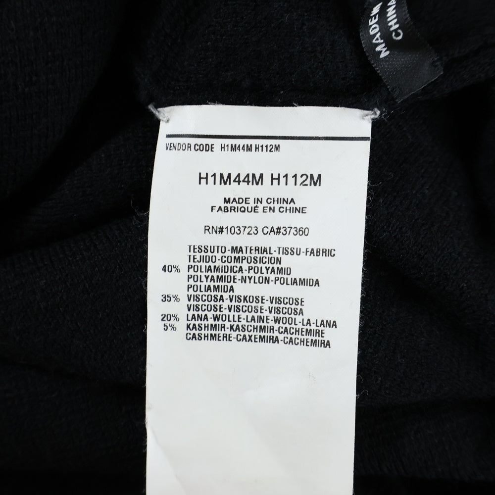 EMPORIO ARMANI(エンポリオアルマーニ) ヘンリーネック カシミヤ混 長袖ニットシャツ ブラック
