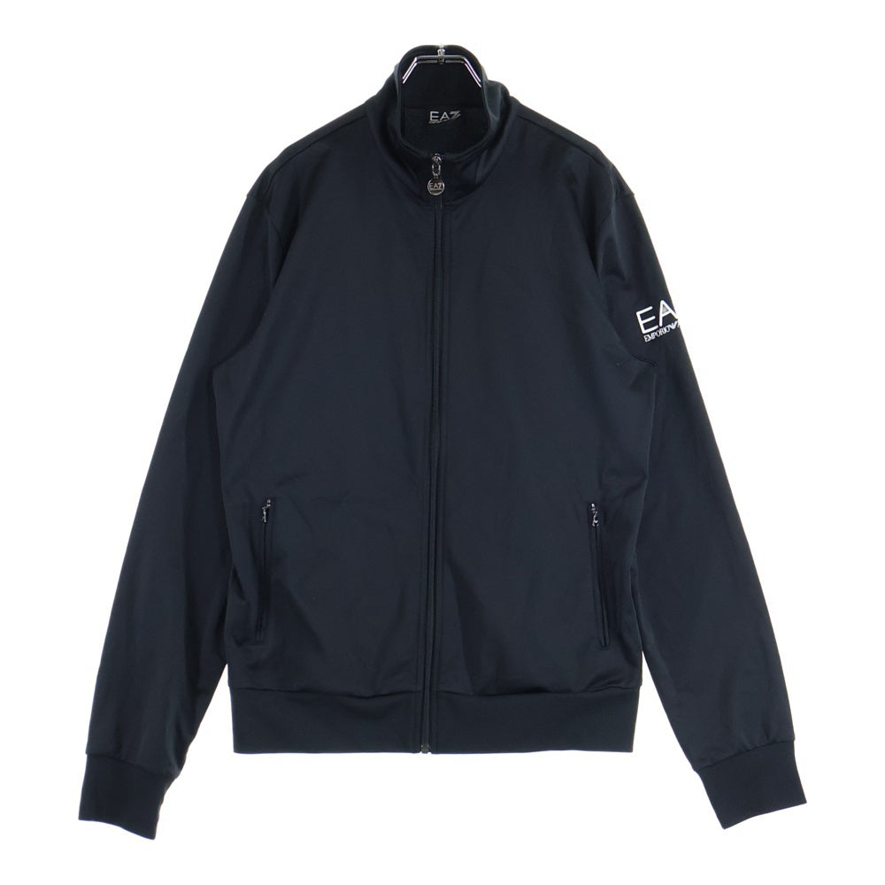 EMPORIO ARMANI EA7(エンポリオアルマーニイーエーセブン) アームロゴ ジップアップ トラックジャケット ブラック 4A281 276060