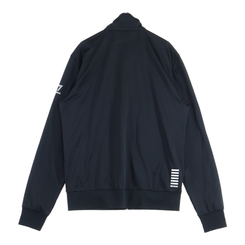 EMPORIO ARMANI EA7(エンポリオアルマーニイーエーセブン) アームロゴ ジップアップ トラックジャケット ブラック 4A281 276060