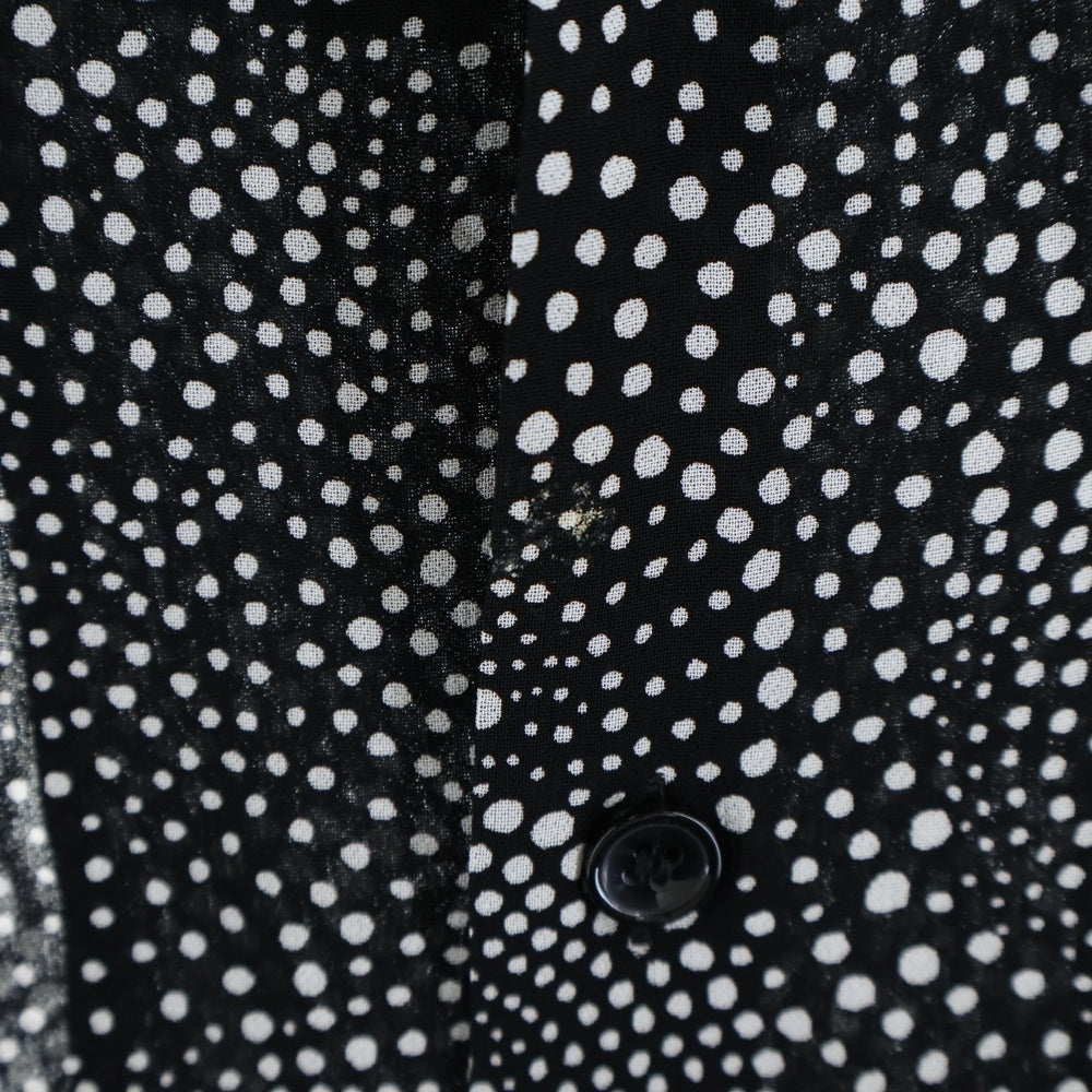 SAINT LAURENT PARIS(サンローランパリ) スパイラルドット レーヨン半袖シャツ ブラック/ホワイト 596009 Y1A77