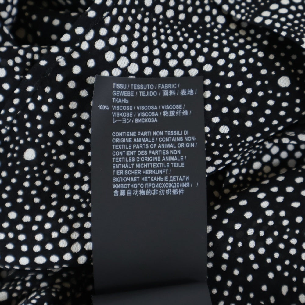SAINT LAURENT PARIS(サンローランパリ) スパイラルドット レーヨン半袖シャツ ブラック/ホワイト 596009 Y1A77