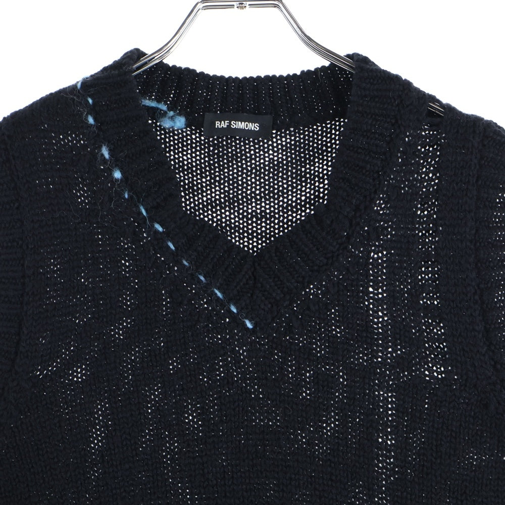 RAF SIMONS(ラフシモンズ) 15AW デストロイニットベスト ブラック