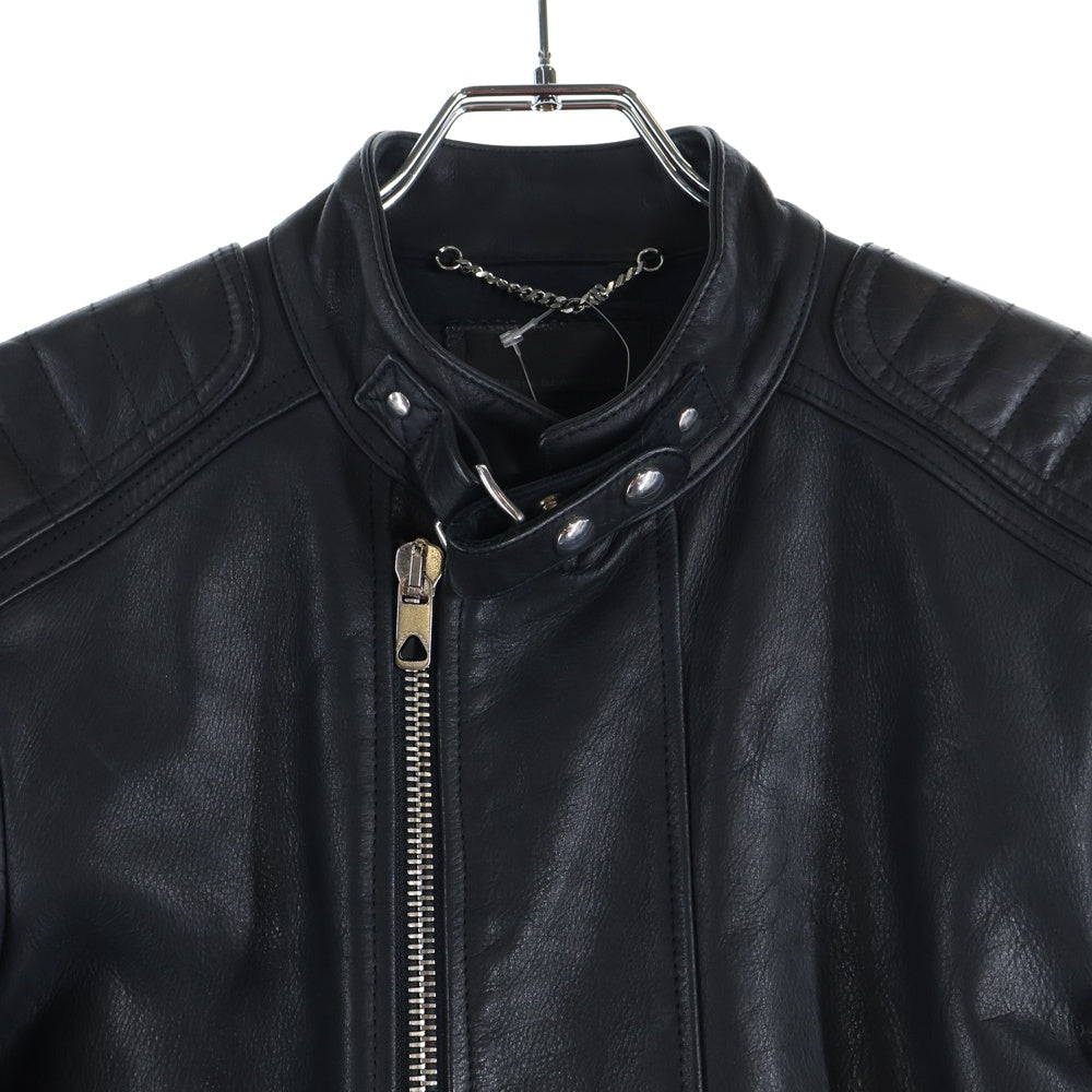 DIESEL BLACK GOLD(ディーゼルブラックゴールド) カウレザー シングルライダースジャケット ブラック