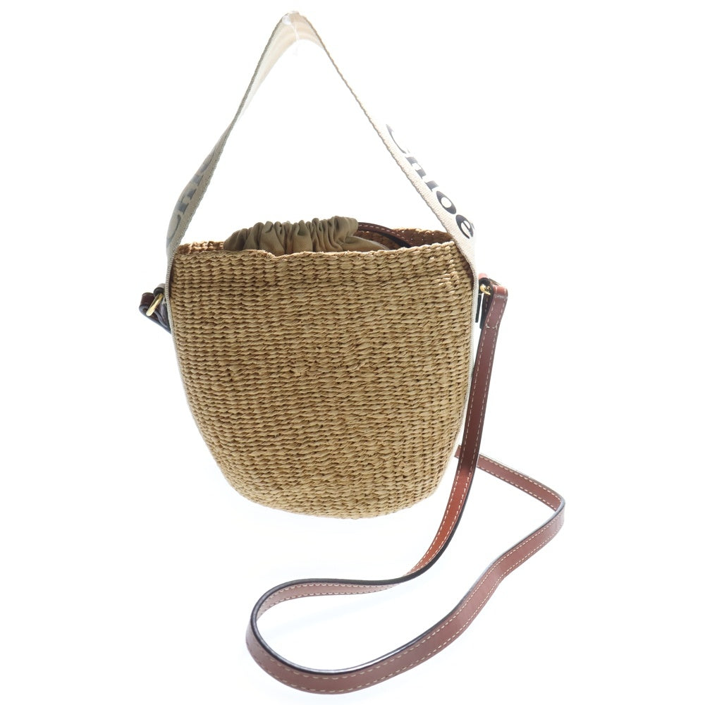 Chloe(クロエ) WOODY ウッディ スモールバスケット ショルダーベルト付き カゴバック ベージュ CHC22SS381G55101 レディース