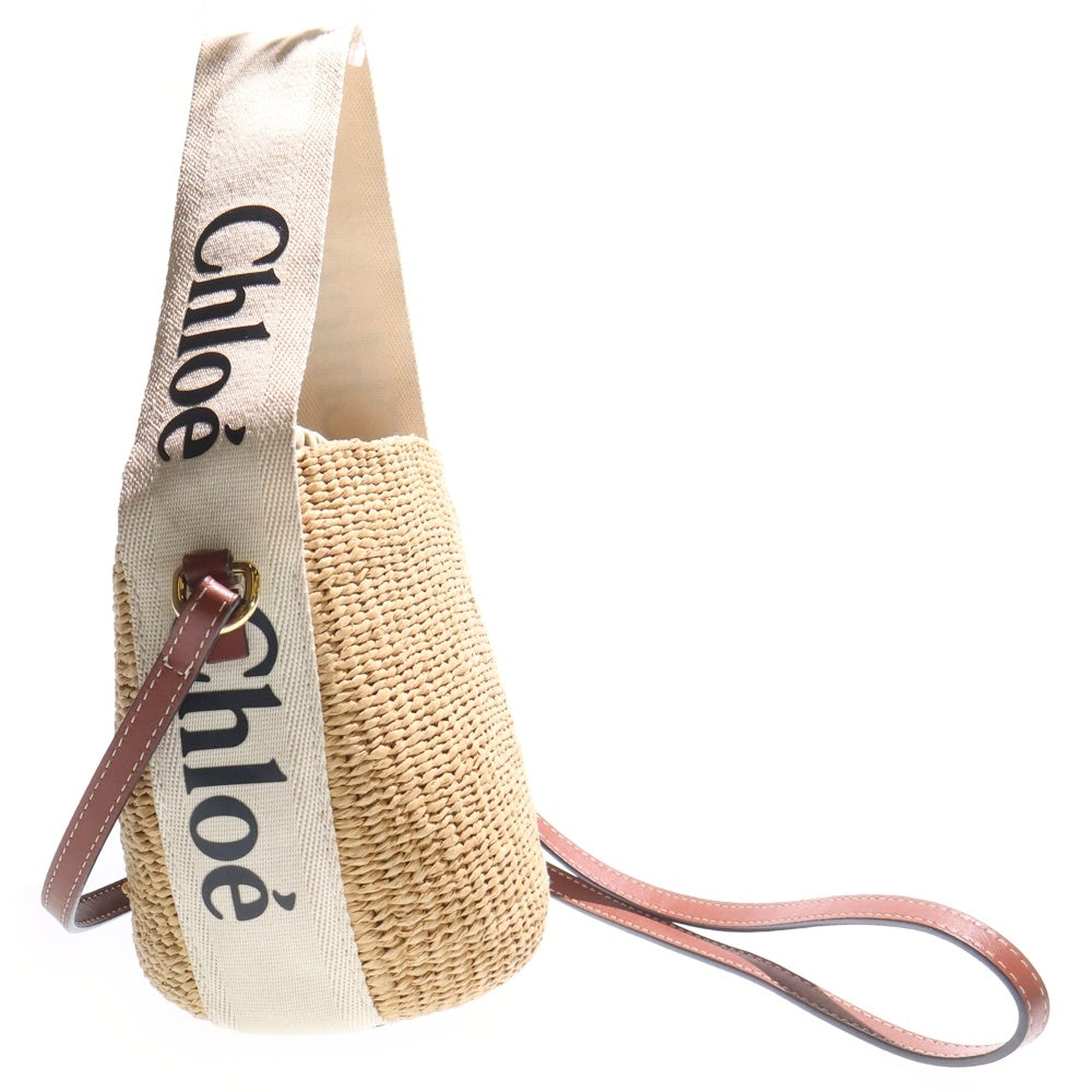 Chloe(クロエ) WOODY ウッディ スモールバスケット ショルダーベルト付き カゴバック ベージュ CHC22SS381G55101 レディース