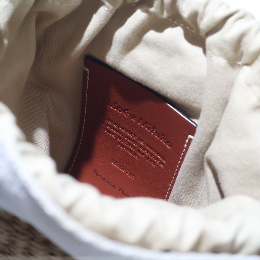 Chloe(クロエ) WOODY ウッディ スモールバスケット ショルダーベルト付き カゴバック ベージュ CHC22SS381G55101 レディース