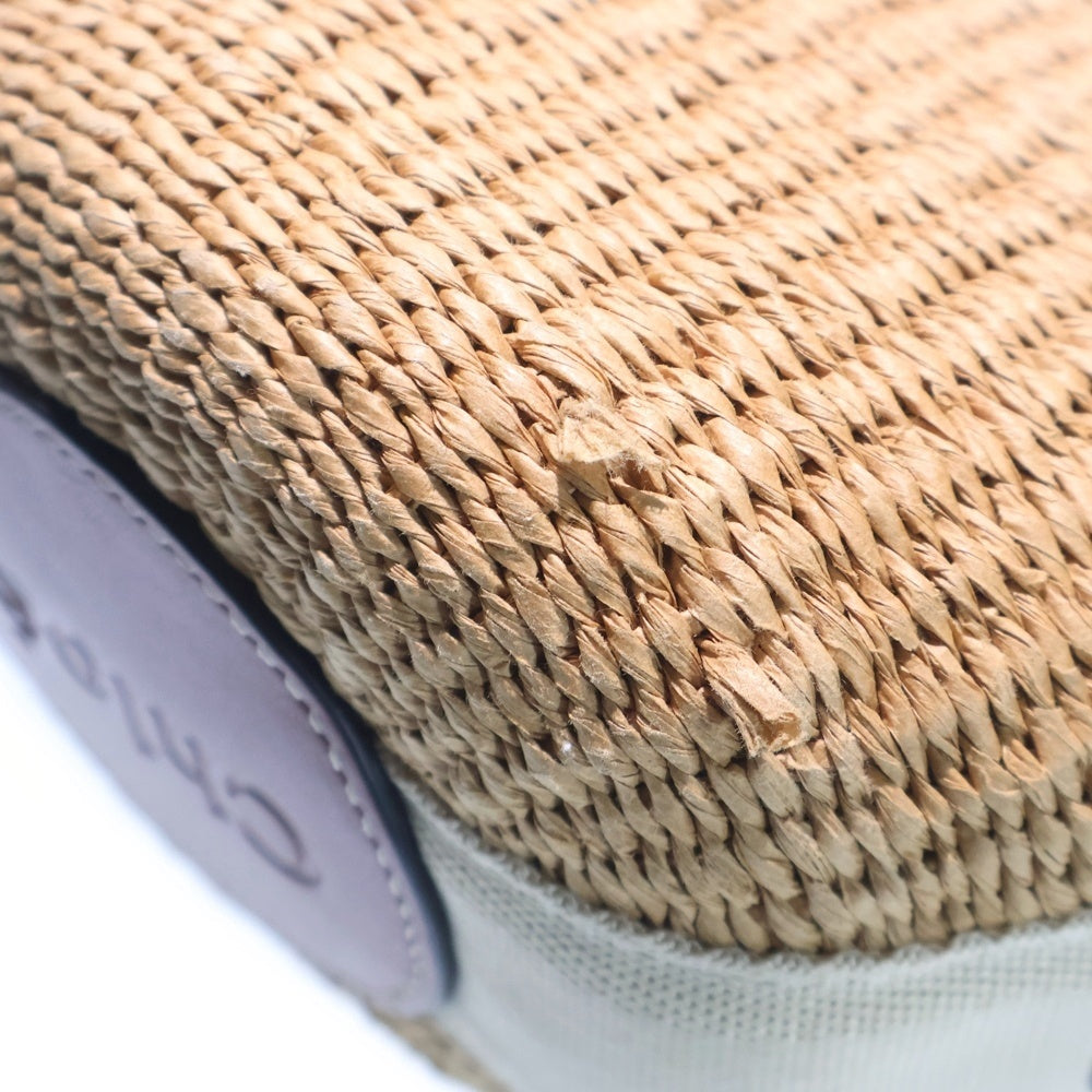 Chloe(クロエ) WOODY ウッディ スモールバスケット ショルダーベルト付き カゴバック ベージュ CHC22SS381G55101 レディース