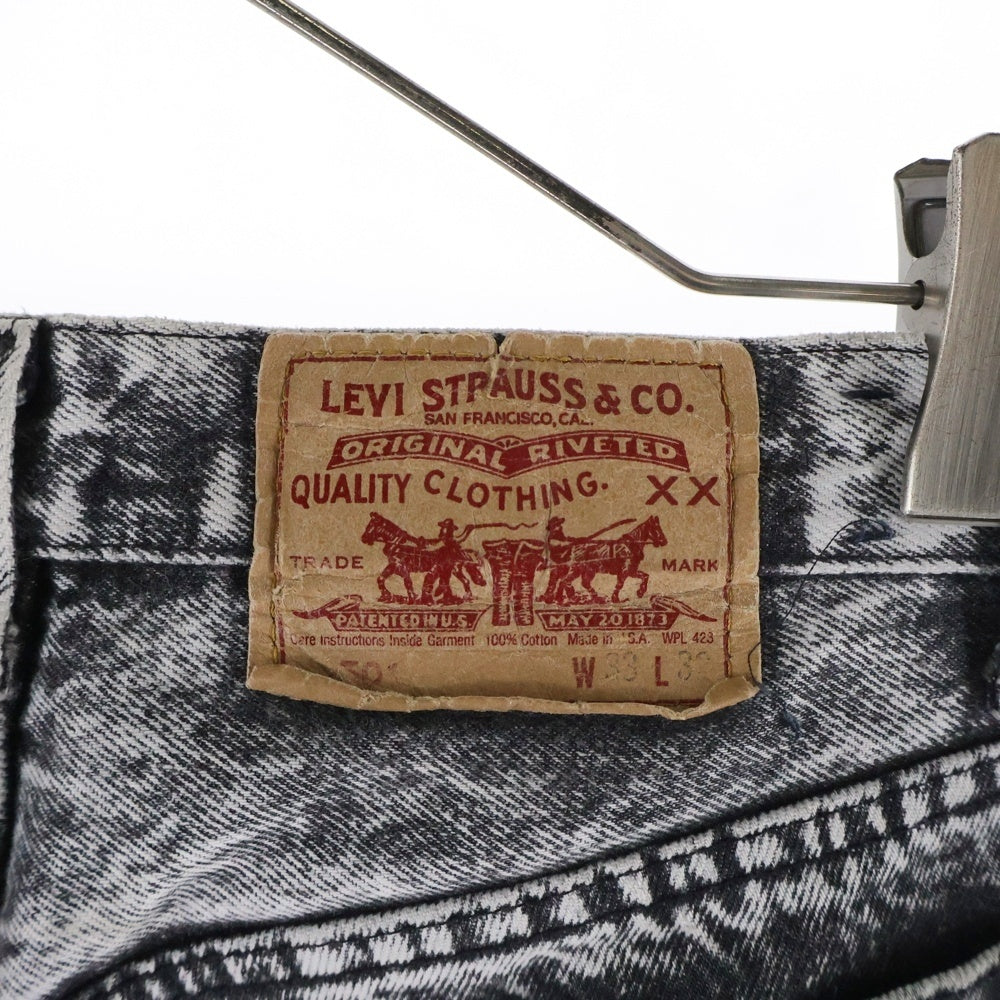 Levi's(リーバイス) 90S VINTAGE 501 ボタンフライ ストレートデニムパンツ ブラック