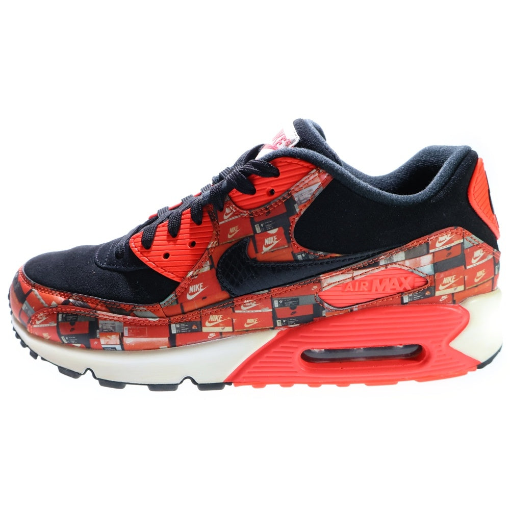 NIKE(ナイキ) AIR MAX 90 PRNT エアマックス90 プリント ローカットスニーカー ブラック/レッド US10/28cm AQ0926-001