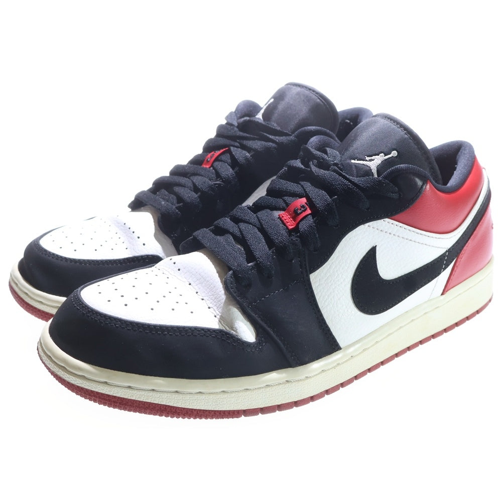 NIKE(ナイキ) AIR JORDAN 1 LOW BLACK TOE エアジョーダン 1 ロウ ブラックトゥー ローカットスニーカー ブラック/レッド/ホワイト US10/28cm 553588-116