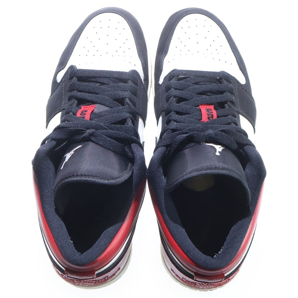 NIKE(ナイキ) AIR JORDAN 1 LOW BLACK TOE エアジョーダン 1 ロウ ブラックトゥー ローカットスニーカー ブラック/レッド/ホワイト US10/28cm 553588-116