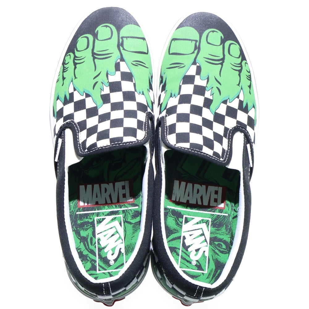 VANS(ヴァンズ) ×MARVEL CLASSIC SLIP-ON マーベル クラシックスリッポン ブラック/グリーン US10/28cm VN0A38F7U44