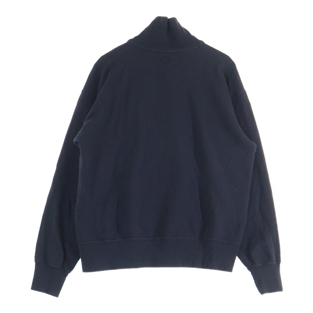 PHIGVEL(フィグベル) HALF ZIP SPORTING TOP ハーフジップ スポーティング スウェットトレーナー ブラック PMAM-CL02