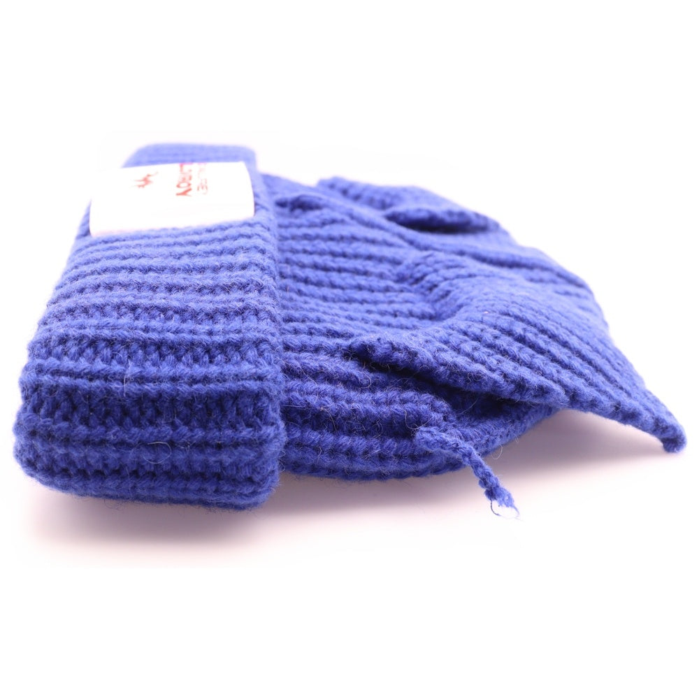 CHARLES JEFFREY LOVERBOY(チャールズジェフリーラバーボーイ) フロントロゴ 耳付き ニット帽 ビーニー ブルー