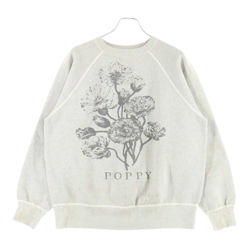SAINT MICHAEL(セントマイケル) 24AW POPPY ヴィンテージ加工 クルー