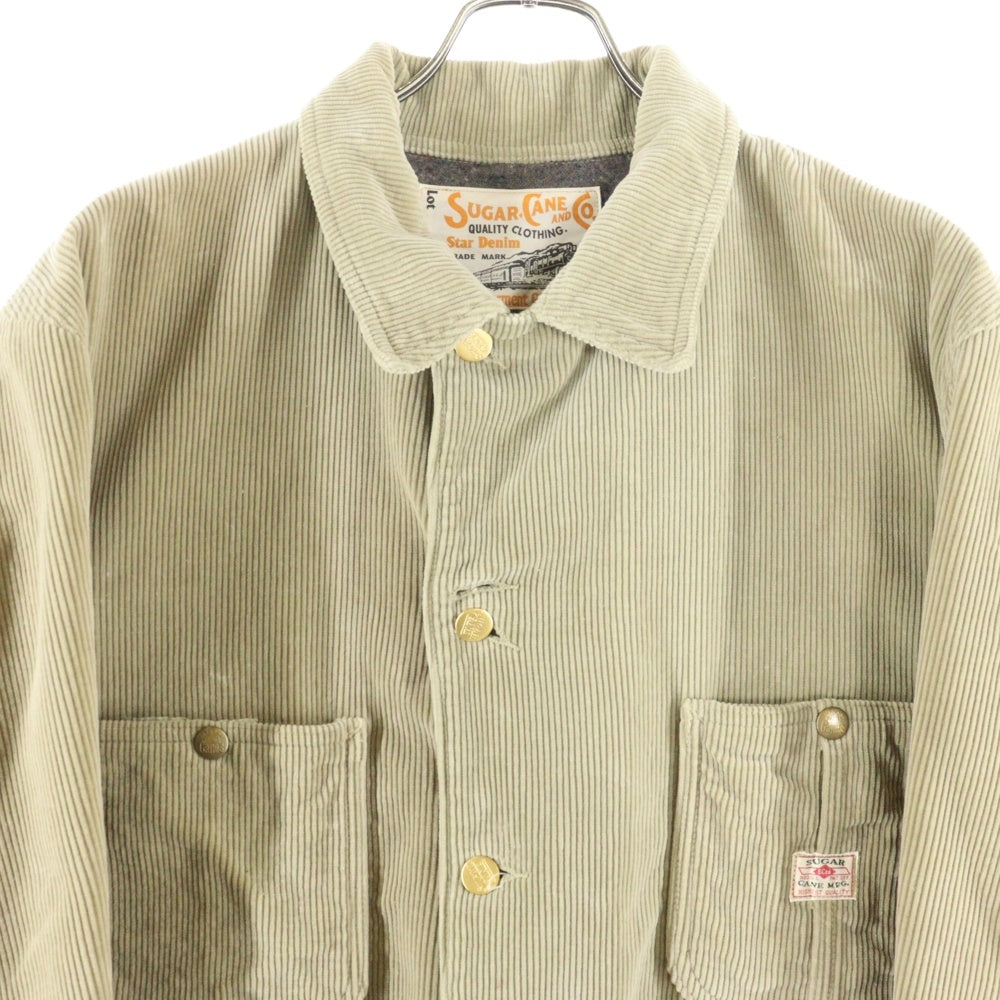 SUGAR CANE(シュガーケーン) 9W CORDUROY BLANKET LINED WORK COAT コーデュロイ ブランケット裏地 ワークコート ブラウン SC15233