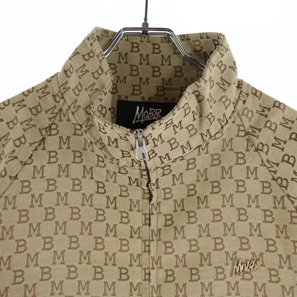 MOBB(モブ) MONOGRAM JACQUARD TRACK JACKET モノグラム ジャカード ジップアップトラックジャケット ベージュ 25MB-AW-M49-BE