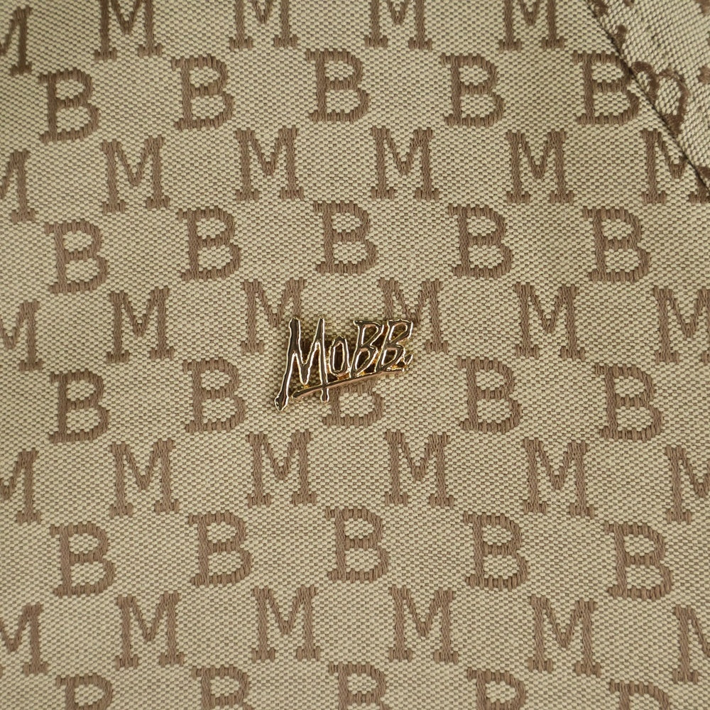 MOBB(モブ) MONOGRAM JACQUARD TRACK JACKET モノグラム ジャカード ジップアップトラックジャケット ベージュ 25MB-AW-M49-BE