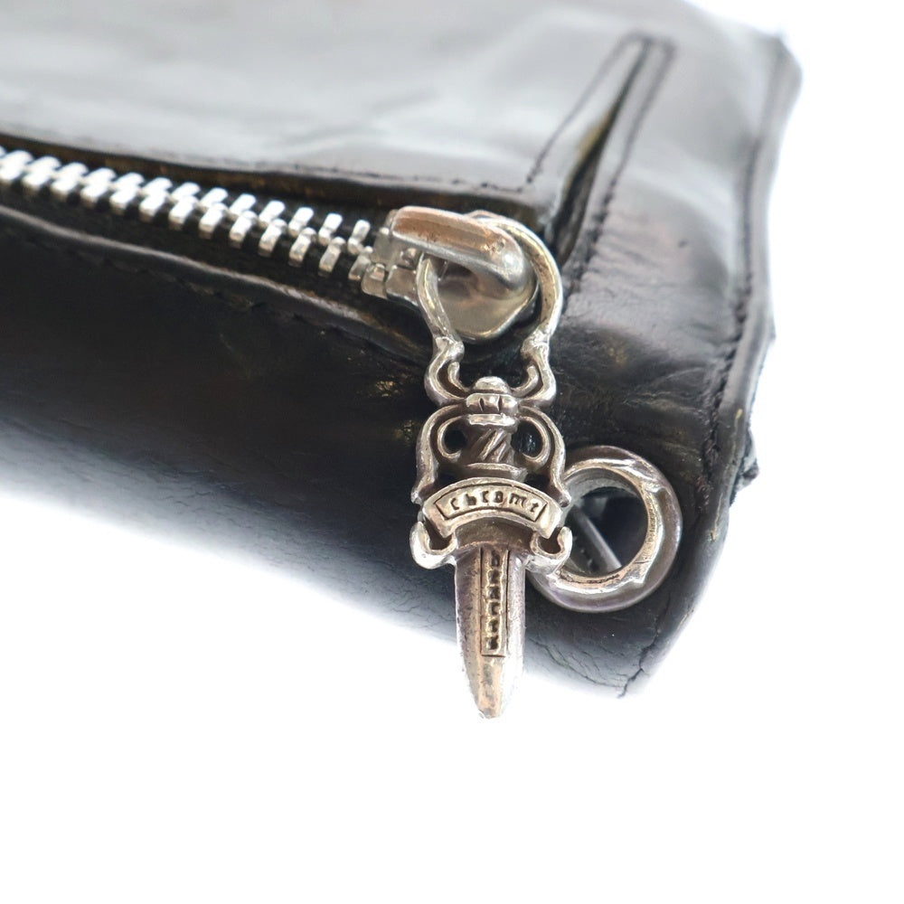 CHROME HEARTS(クロムハーツ) WAVE ウェーブ レザーウォレット 財布 ブラックBCA374