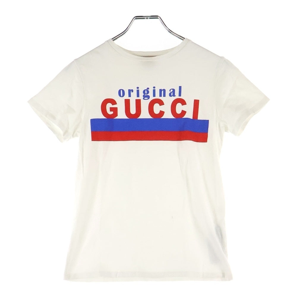 GUCCI(グッチ) フロントプリント クルーネック半袖Tシャツカットソー キッズ ホワイト 561651 XJC7M