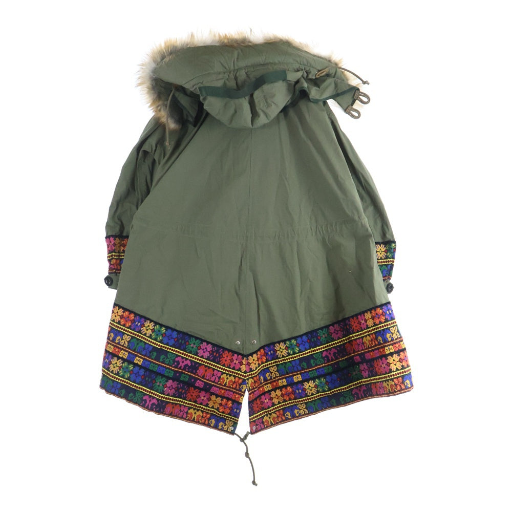 Sacai(サカイ) 19AW フローラル ストライプ モッズコート カーキ 19-04599