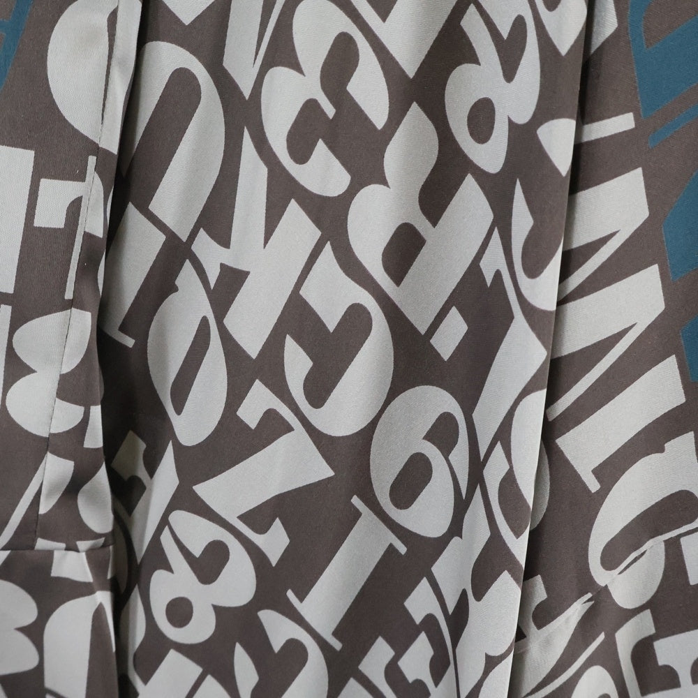 Sacai(サカイ) 20AW ×Alexander Girard アレキサンダー ジラード 英字総柄 プリント ロングスカート ブラウン レディース 20-05295