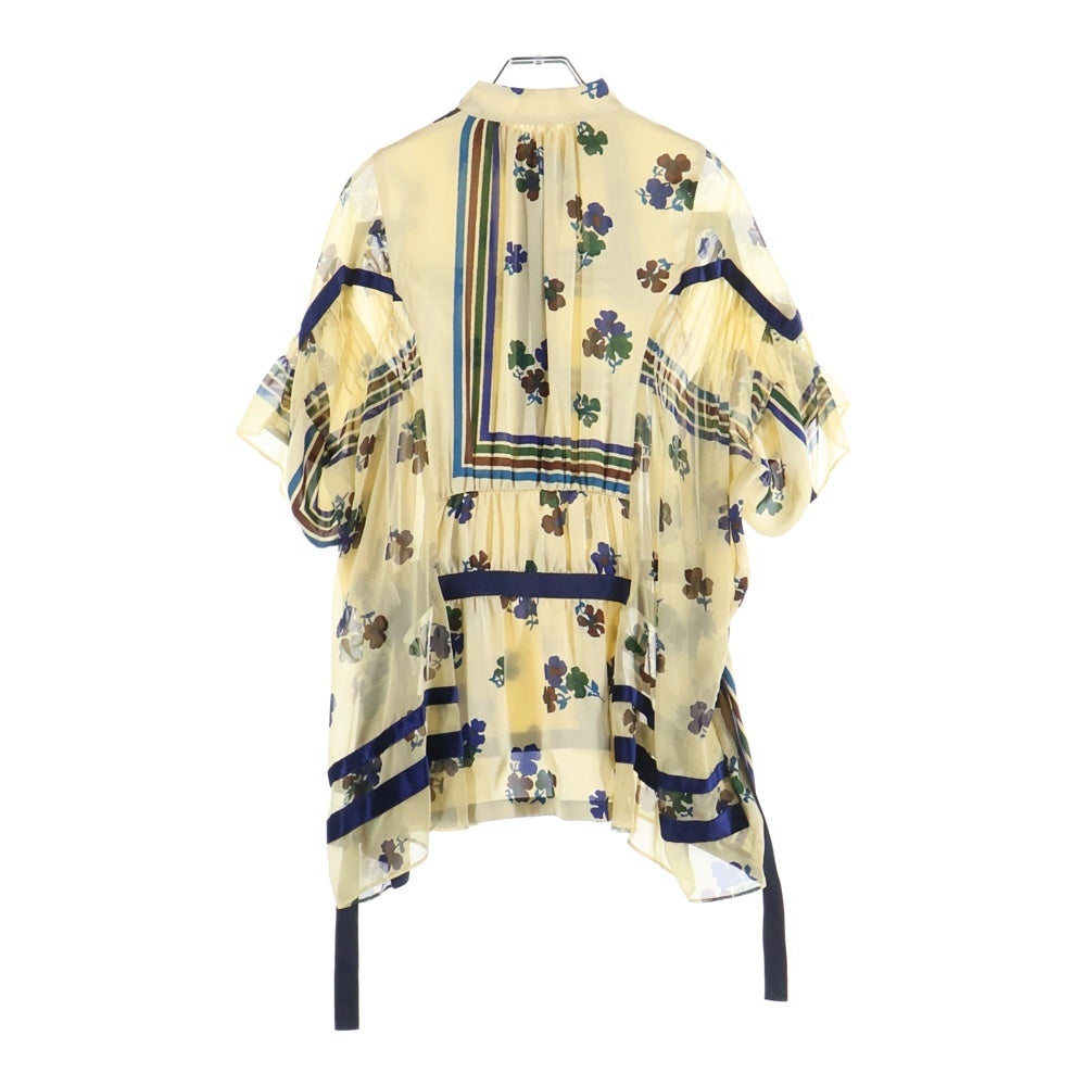 Sacai(サカイ) 17SS 花総柄 半袖シャツブラウス ベージュ レディース 17-03353