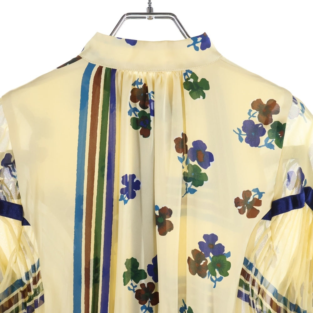 Sacai(サカイ) 17SS 花総柄 半袖シャツブラウス ベージュ レディース 17-03353