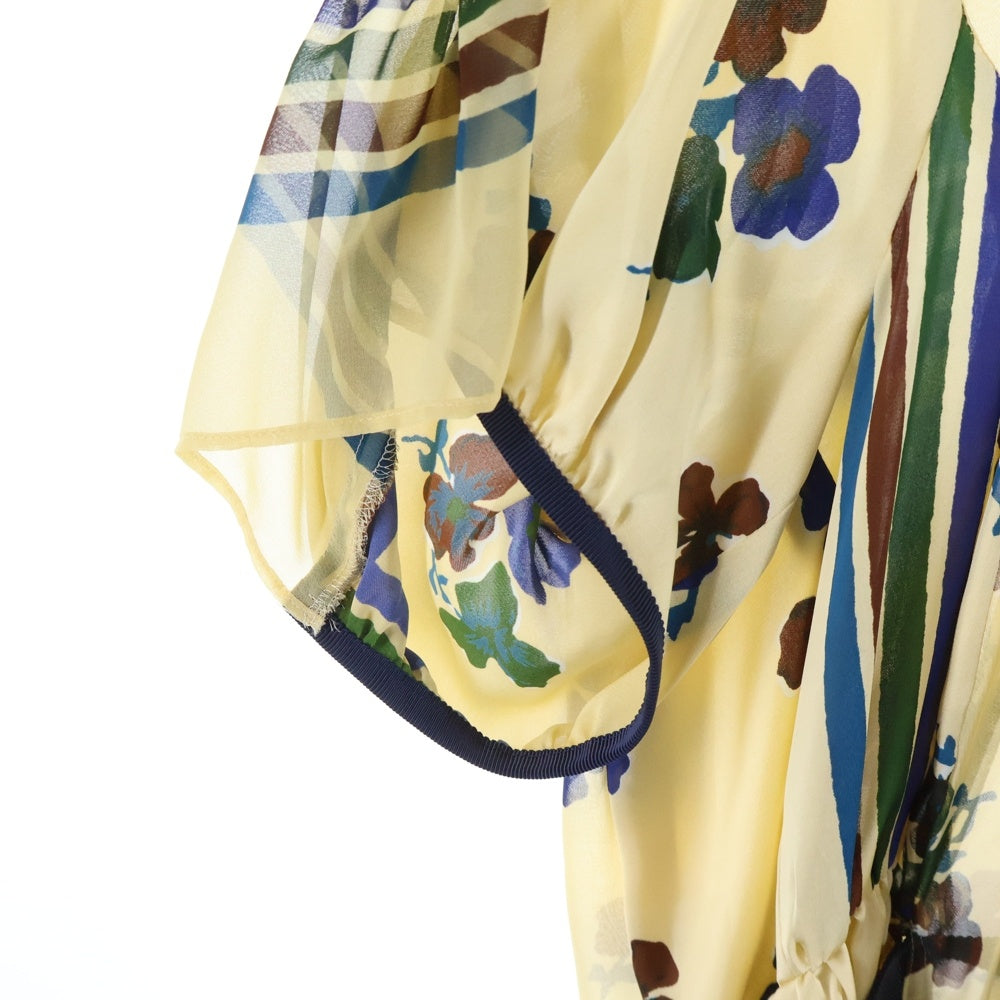 Sacai(サカイ) 17SS 花総柄 半袖シャツブラウス ベージュ レディース 17-03353