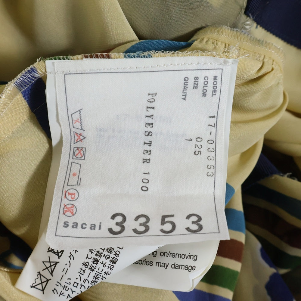 Sacai(サカイ) 17SS 花総柄 半袖シャツブラウス ベージュ レディース 17-03353