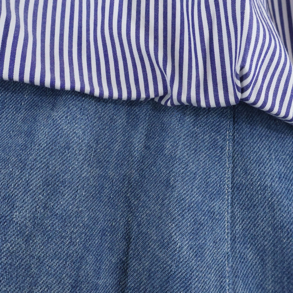 Sacai(サカイ) 16SS ドッキング デニム ウェスタン長袖シャツ ブルー レディース 16-02423