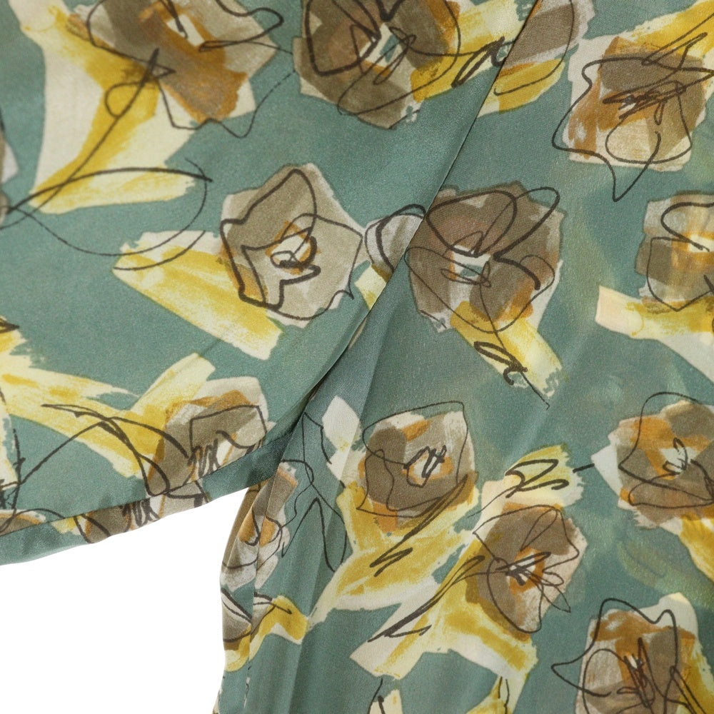 TOMORROWLAND(トゥモローランド) 21AW 総花柄 ネックギャザー ブラウス ブラウン レディース 13-01-14-01204