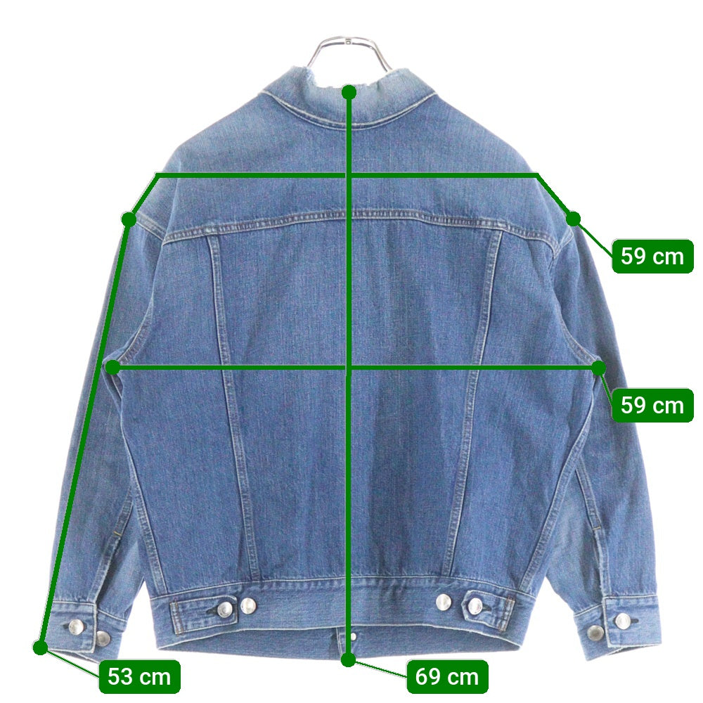 HYKE(ハイク) ヴィンテージ加工 デニムジャケット Gジャン インディゴ 17188