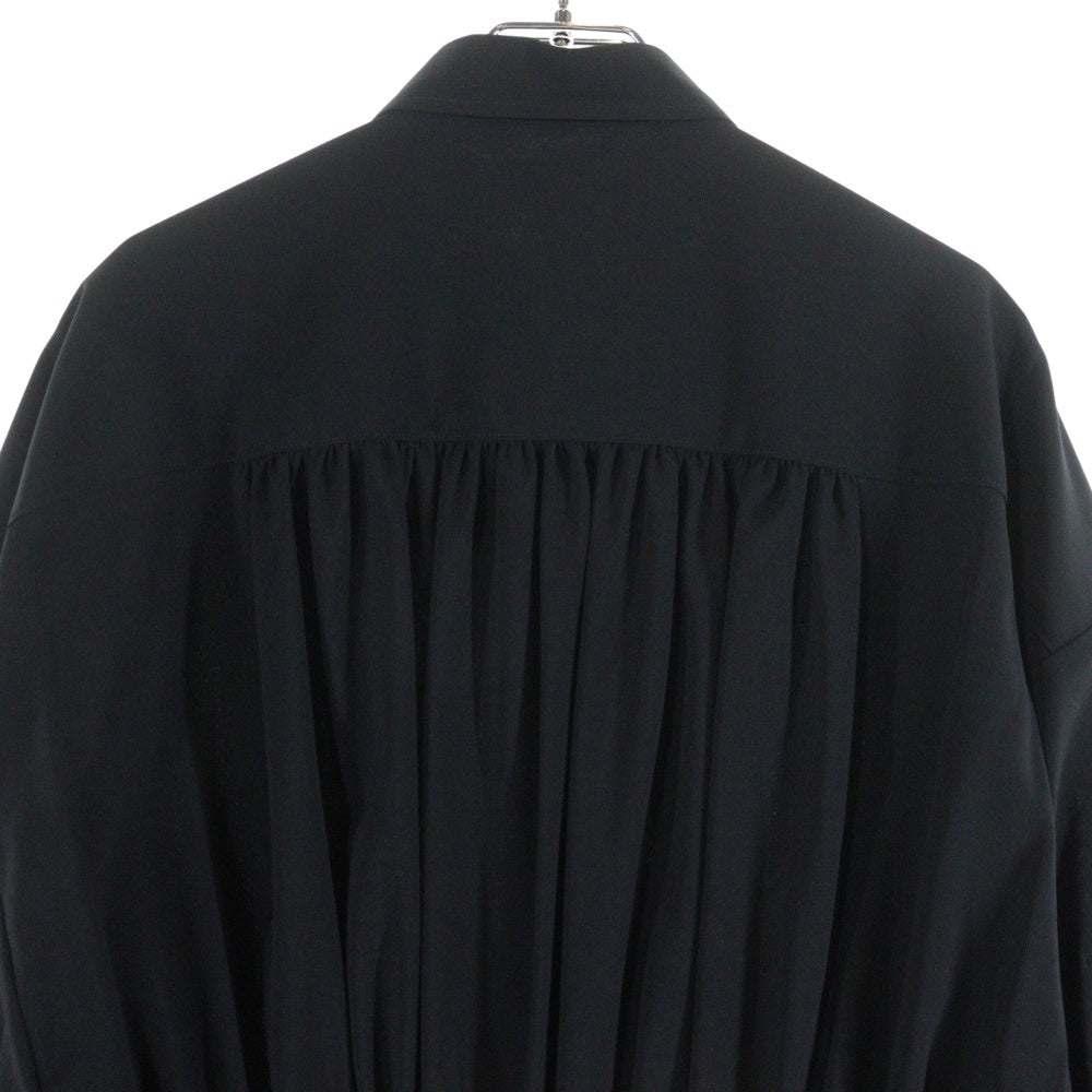 HYKE(ハイク) 22SS 長袖シャツ ワンピース ブラック レディース 202-16099