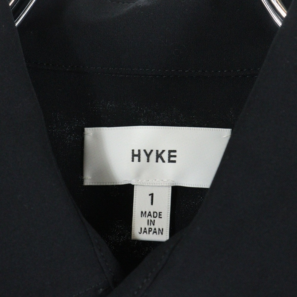 HYKE(ハイク) 22SS 長袖シャツ ワンピース ブラック レディース 202-16099