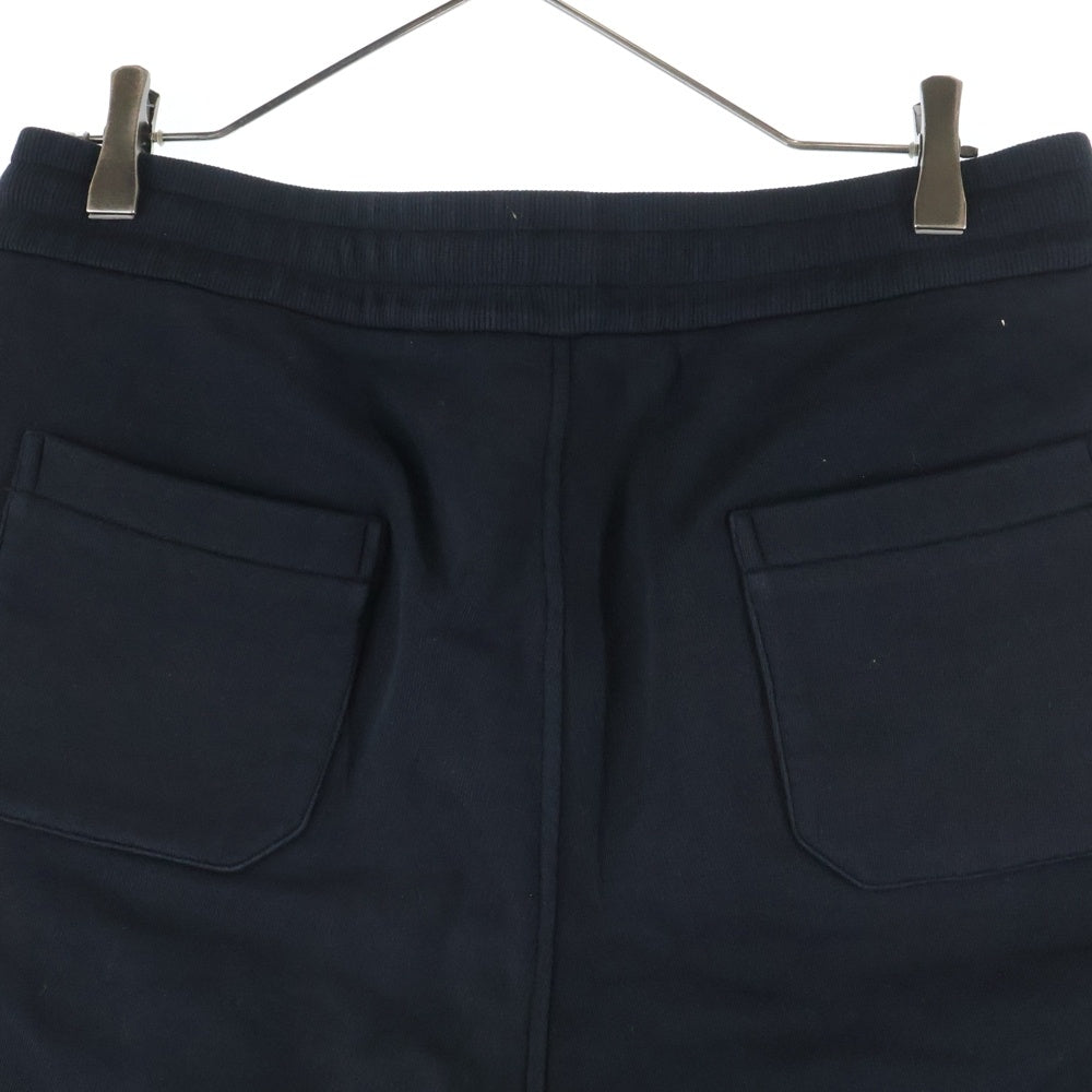 BALMAIN(バルマン) サイドロゴ コットン ファスナー付き スウェットハーフパンツ ブラック OA000BB34