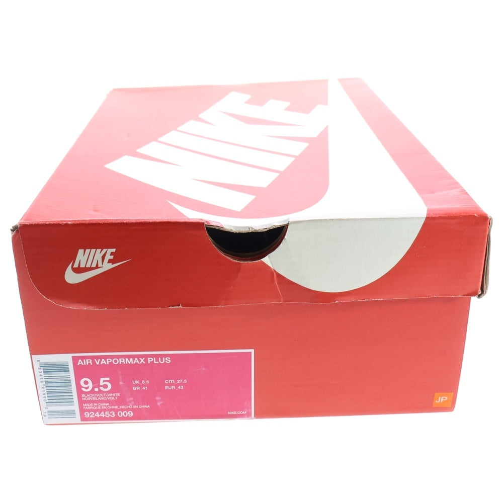 NIKE(ナイキ) Air Vapormax Plus エアヴェイパーマックスプラス ローカットスニーカー ブラック/ホワイト US9.5/27.5cm 924453-009