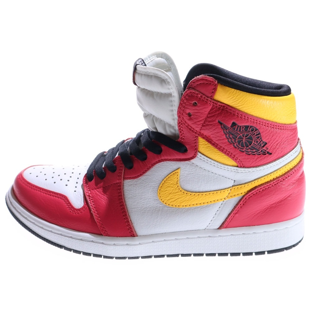 NIKE(ナイキ) AIR JORDAN 1 RETRO HIGH OG LIGHT FUSION RED エアジョーダン1 レトロ ライトフュージョン ハイカットスニーカー レッド/イエロー US11.5/29.5cm 555088-603