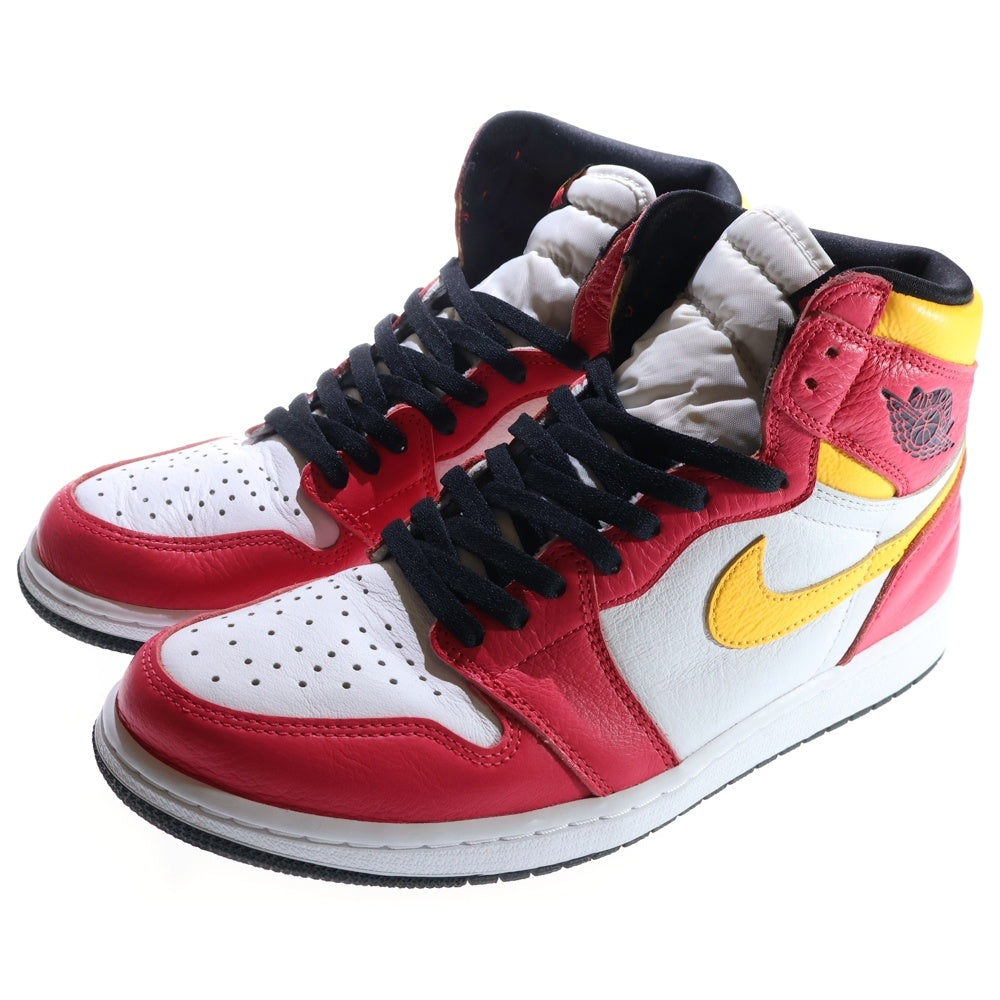 NIKE(ナイキ) AIR JORDAN 1 RETRO HIGH OG LIGHT FUSION RED エアジョーダン1 レトロ ライトフュージョン ハイカットスニーカー レッド/イエロー US11.5/29.5cm 555088-603