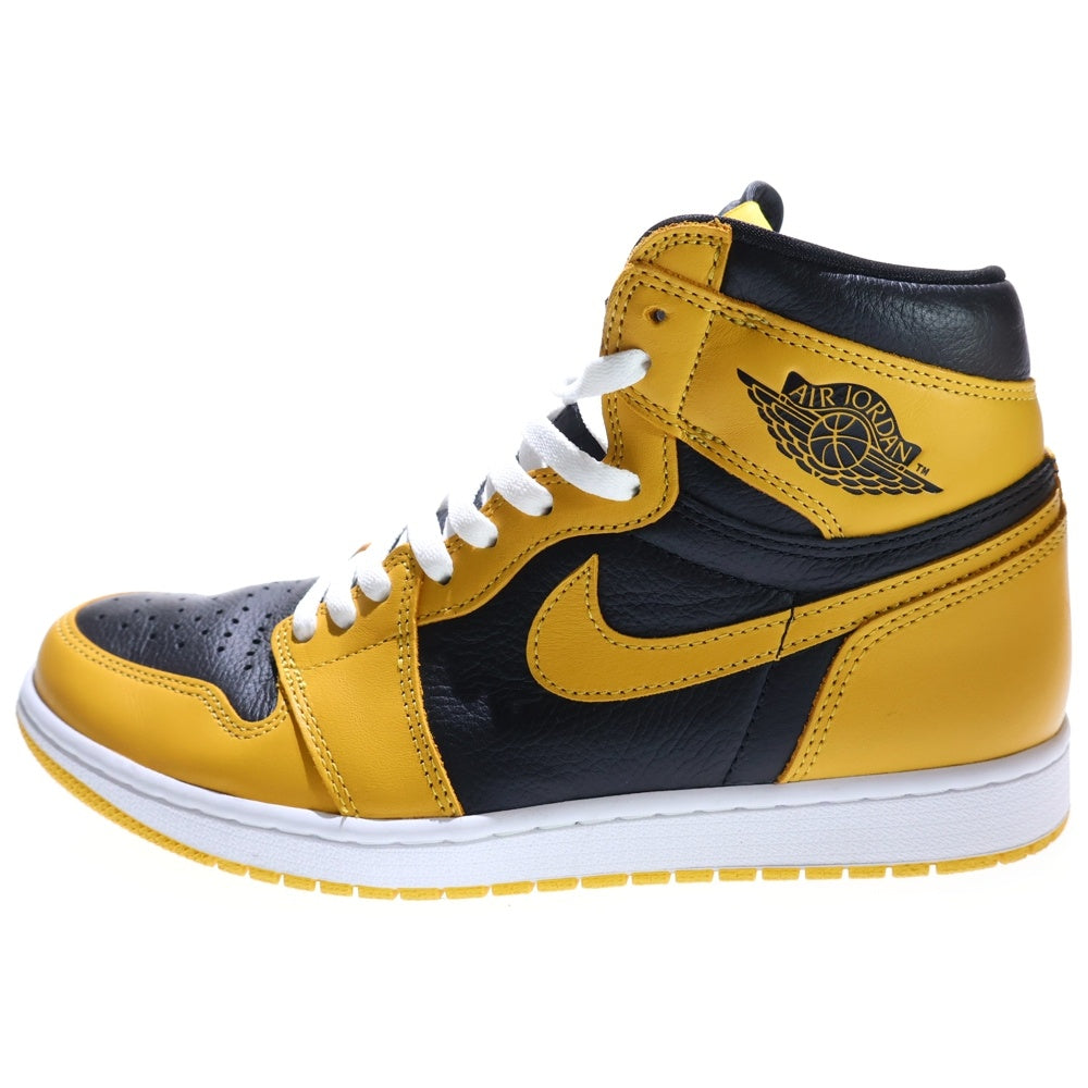 NIKE(ナイキ) AIR JORDAN1 RETRO HIGH OG POLLEN エアジョーダン 1 レトロ パラン ハイカットスニーカー ブラック/イエロー US10/28cm 555088-701