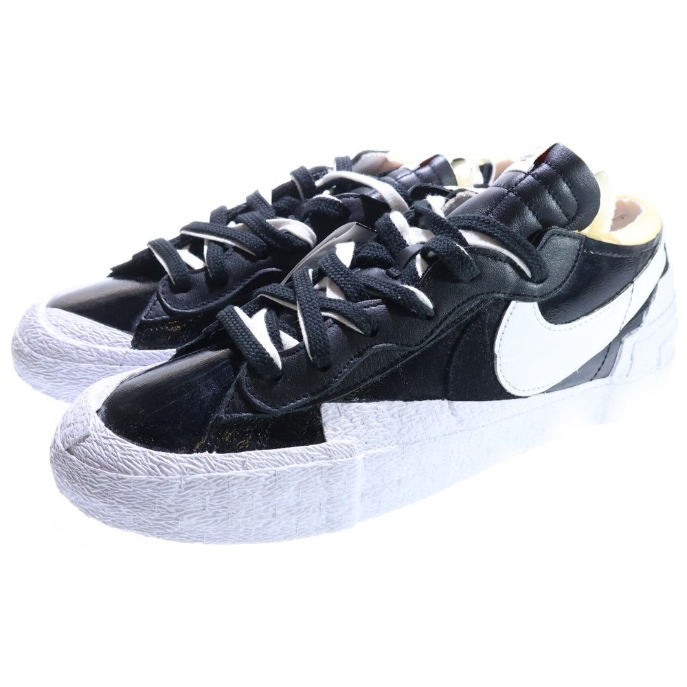 NIKE(ナイキ) ×sacai BLAZER LOW BLACK PATENT LEATHER サカイ ブレザー ブラックパテントレザー ローカットスニーカー ブラック/ホワイト US12/30cm DM6443-001