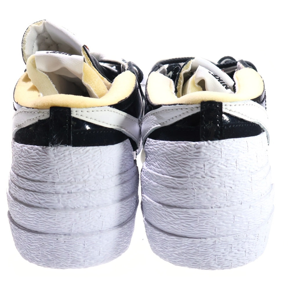 NIKE(ナイキ) ×sacai BLAZER LOW BLACK PATENT LEATHER サカイ ブレザー ブラックパテントレザー ローカットスニーカー ブラック/ホワイト US12/30cm DM6443-001