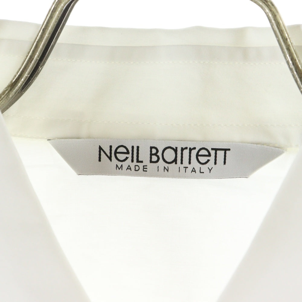 Neil Barrett(ニール バレット) フロントボーダー 長袖シャツ ホワイト BCM548 A0285