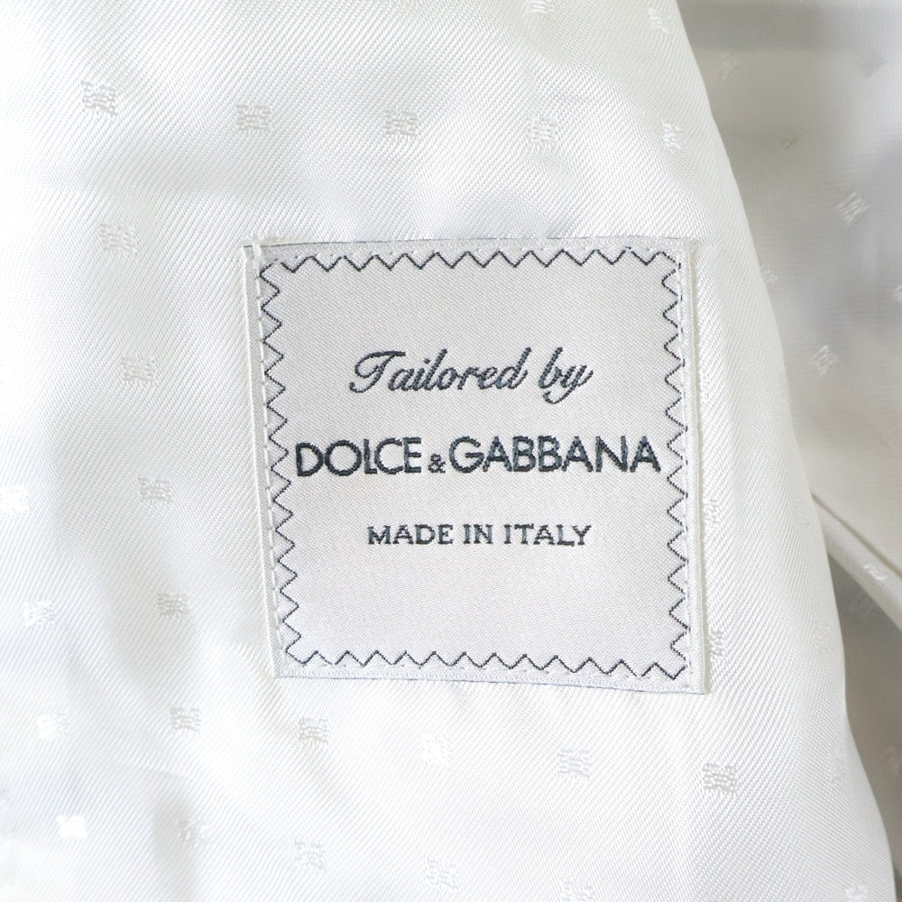 DOLCE & GABBANA(ドルチェアンドガッバーナ) ボーダー柄 テーラードジャケット ホワイト/ブラック